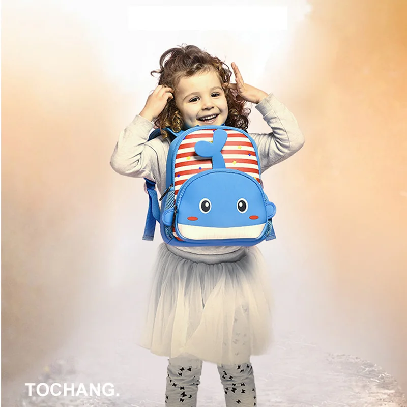 Новый милый школьный ранец с 3d-изображением животного из мультфильма зоопарк для