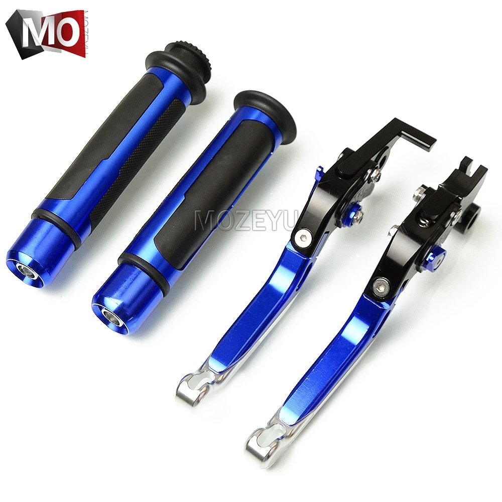 Black Blue Silver Мотоцикл с ЧПУ Регулируемые рычаги тормоза сцепления руль ручные ручки набор для Suzuki GSX 250R GSX250R GSX 250 R - Цвет: Black Blue Silver