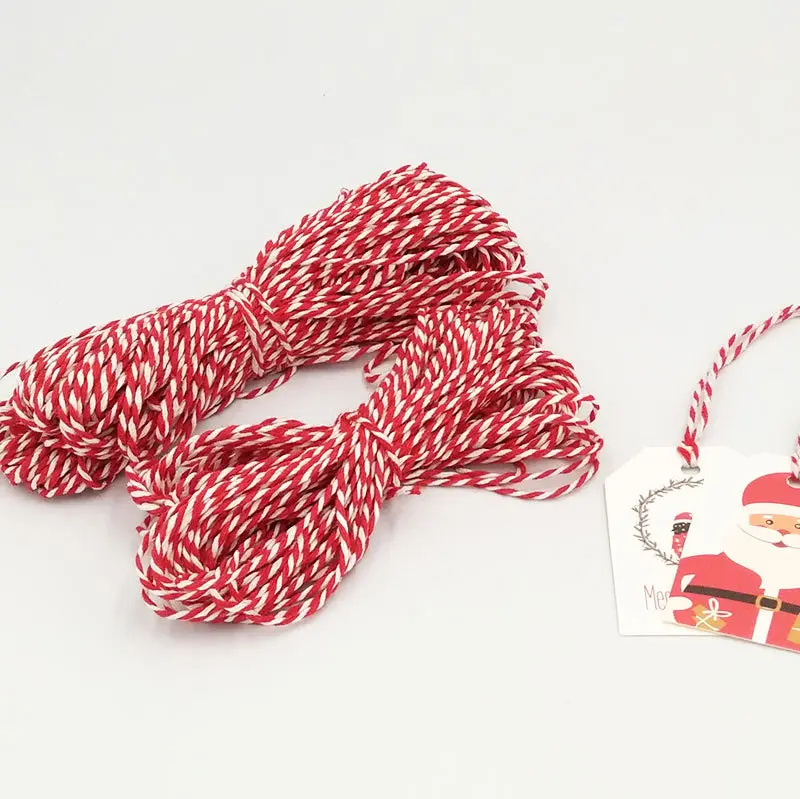 10m rope 50 шт. расписные бирки Счастливого Рождества DIY уникальные подарочные бирки для выпечки декоративные подарочные карты Рождественские сувениры - Цвет: 10m rope