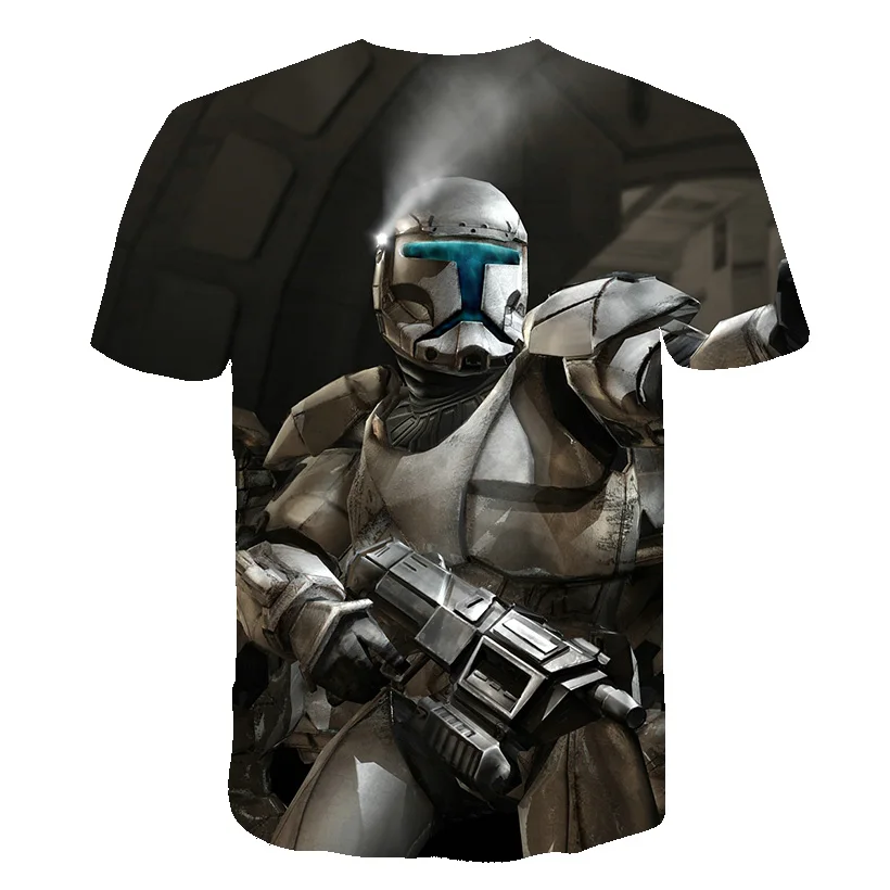 Стильная футболка Звездные войны Детская с 3D принтом Повседневная Летняя