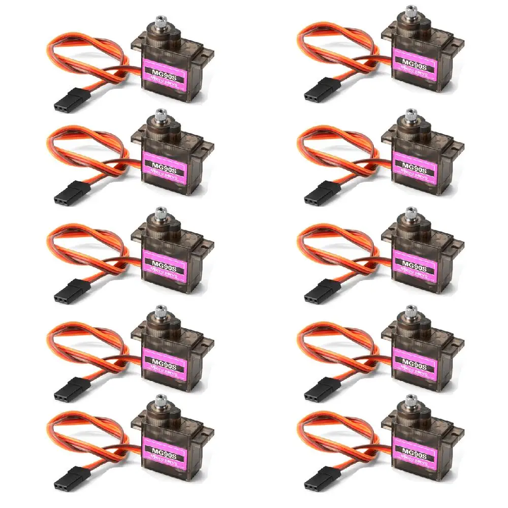 4/5/10/20 шт. MG90S полуметаллическая/полностью Металлическая Шестерня опционально 9g