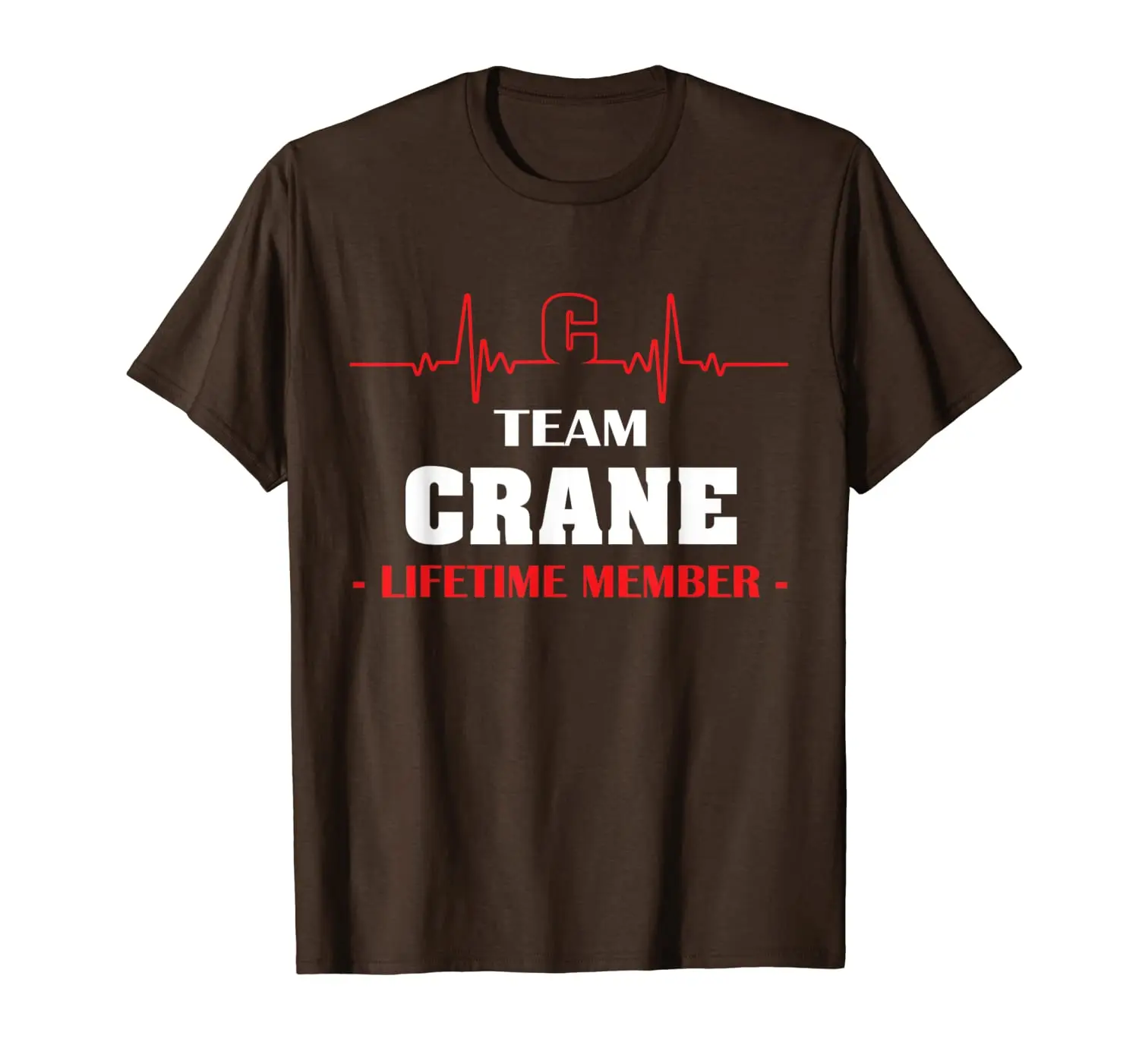 

Team CRANE lifetime member family youth kid shirt hearbeat