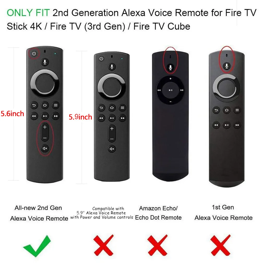 Предназначен для Amazon Fire ТВ палка 4K Дистанционное Управление силиконовый чехол
