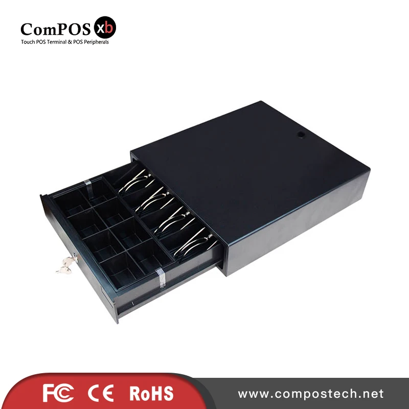 

POS Cash Drawer with RJ11 interface Three position lock cash register 4 bill 8 coin for supermarket retail