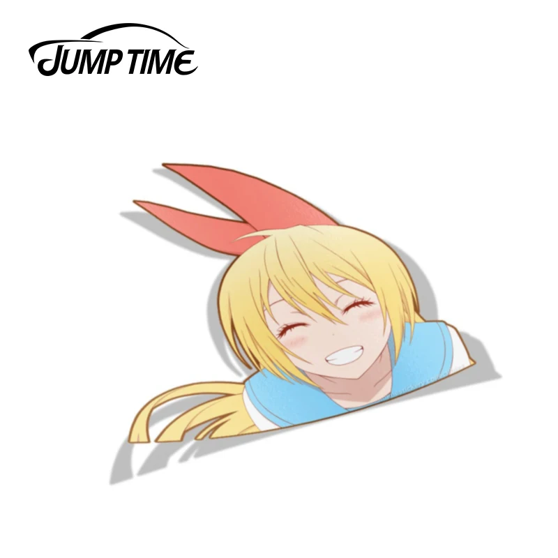 Время запуска 13 см x 11 Стайлинг автомобиля Chitoge Kirisaki Kawii девушка автомобиль бампер