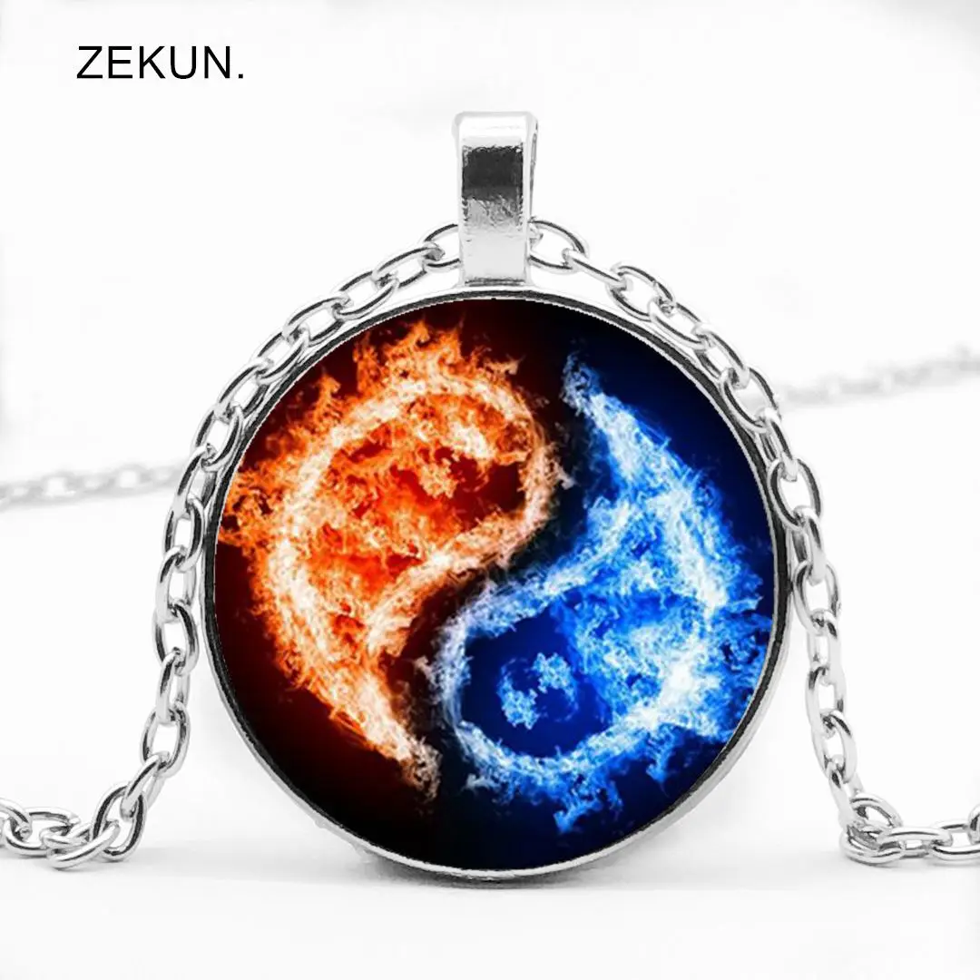 LIAOZEKUN.2019/ Hot Yin and Yang Tai Chi Стеклянное Ожерелье для мужчин и женщин ожерелье
