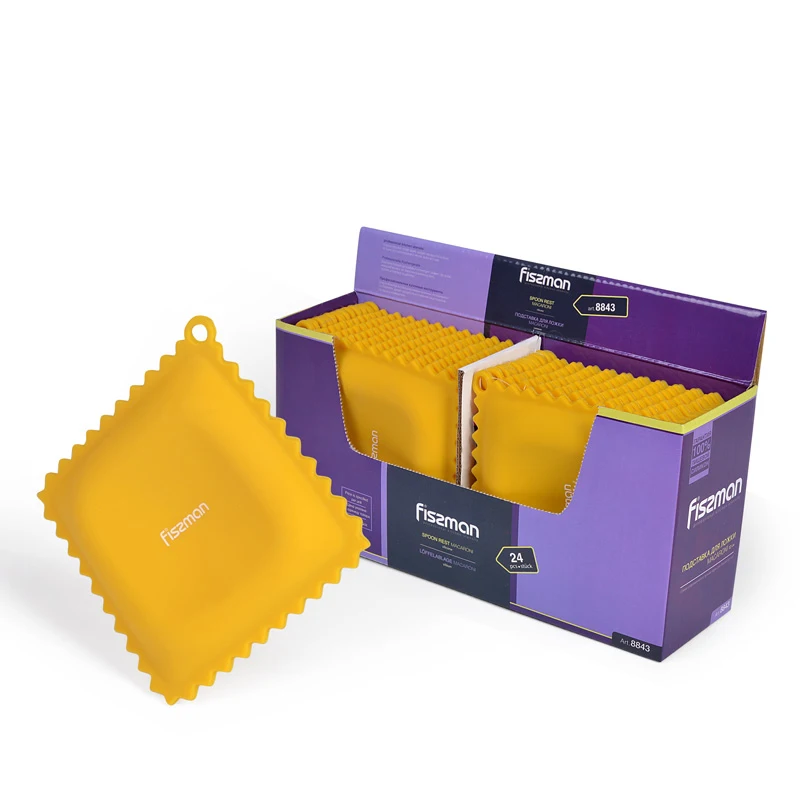 Fissman Толстая силиконовая ложка для отдыха Пищевая гелевая накладка кухонная