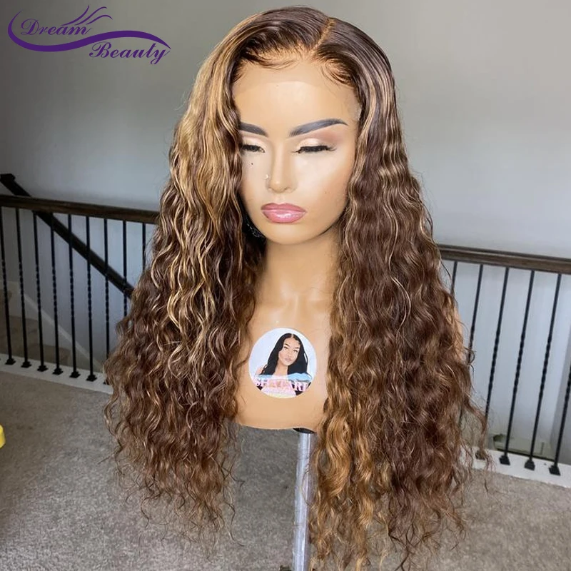 Парик 13X4 на сетке спереди с эффектом омбре парики блонд из человеческих волос для