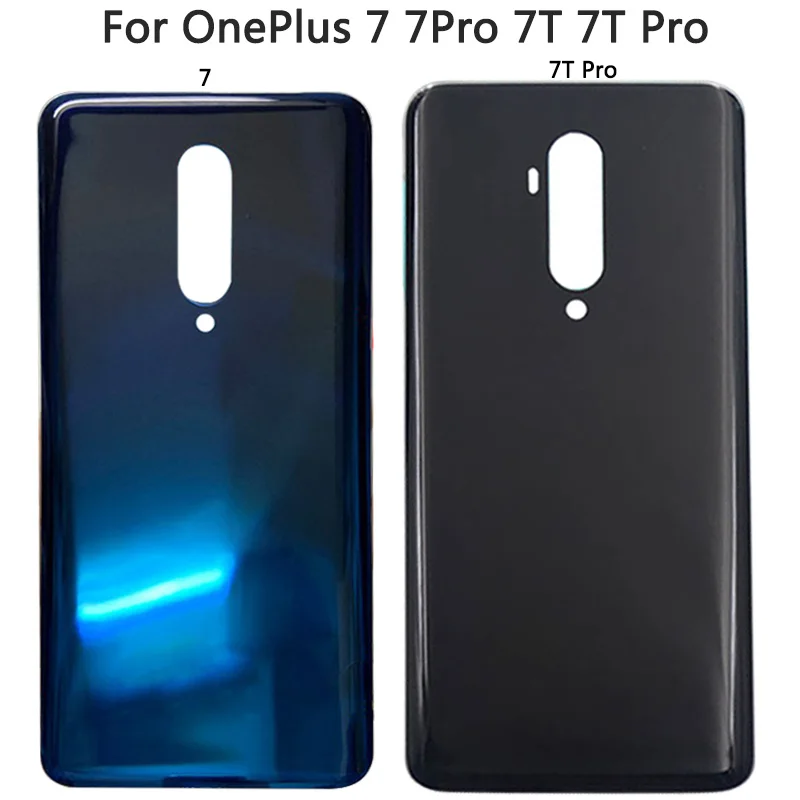 Новинка Крышка батарейного отсека для OnePlus 7T / Pro Задняя стеклянная крышка One Plus 7