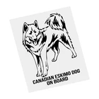 наклейки на авто Канадская эскимосская собака на борту наклейка черная виниловая наклейка водостойкая мотоциклетная наклейка на бампер прозрачный фон