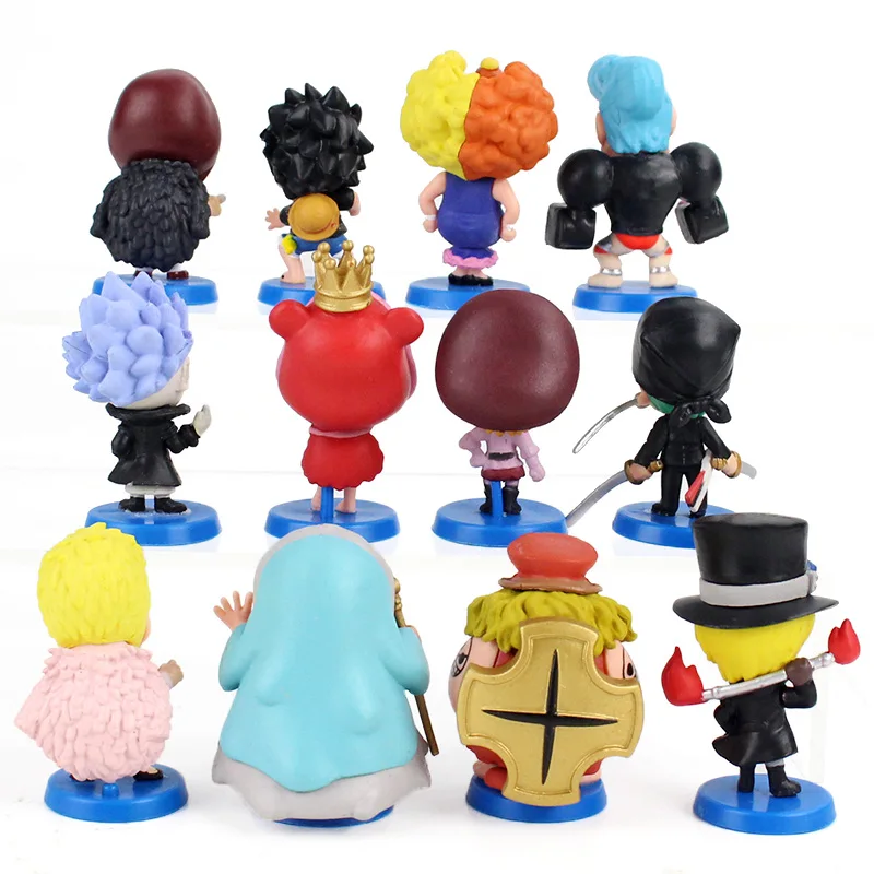 Аниме Dressrosa серия Luffy Sabo Zoro Doflamingo Sugar Trebol Hearts On Koala Мини фигурки из ПВХ игрушки 12
