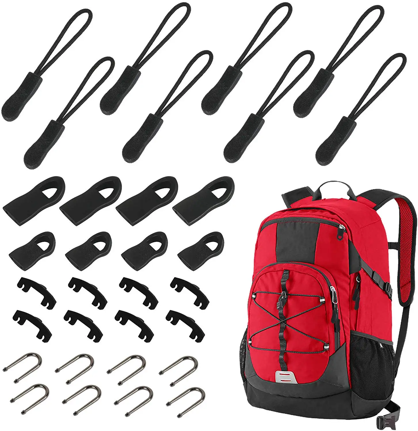 8 шт. застежка молния тянет замену прочный фиксатор на молнии ремонтные бирки