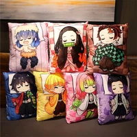 demon slayer plush stuffed cushion cute pillow manga doll kimetsu no yaiba tanjirou nezuko plush pillow living room decoration