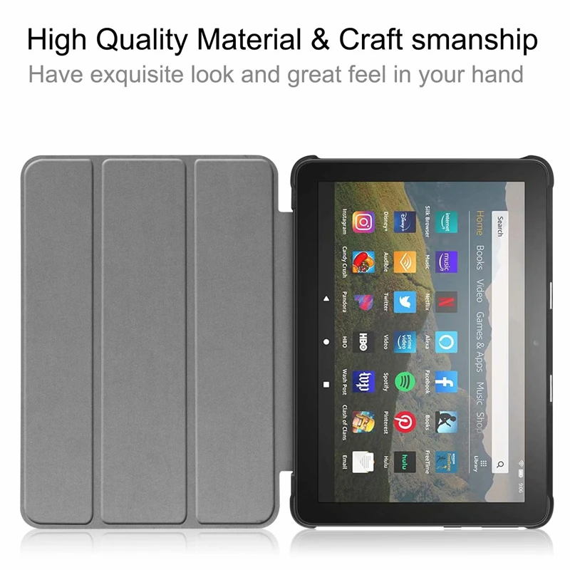 

Case For Amazon Kindle Fire HD 8 Plus 2020 Tablet Cover For Fire HD 8 inch 2020 Case Protective Shell+pen