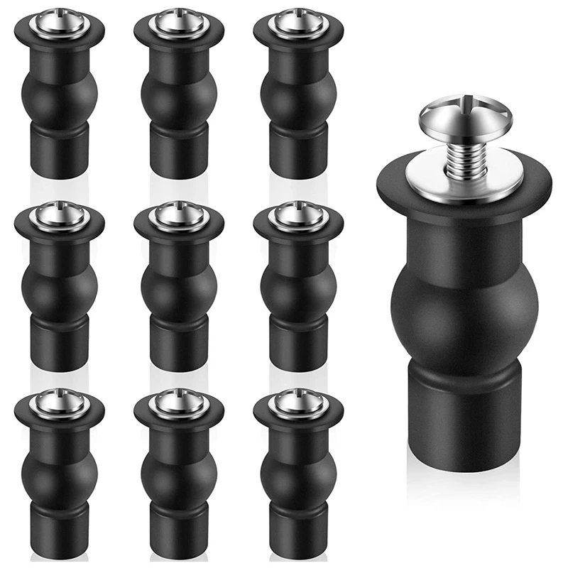 

10 Pieces Toilet Seat Screws Universal Toilet Expanding Screws Toilet Seat Hinge Bolt Replacement Rubber Blind Hole