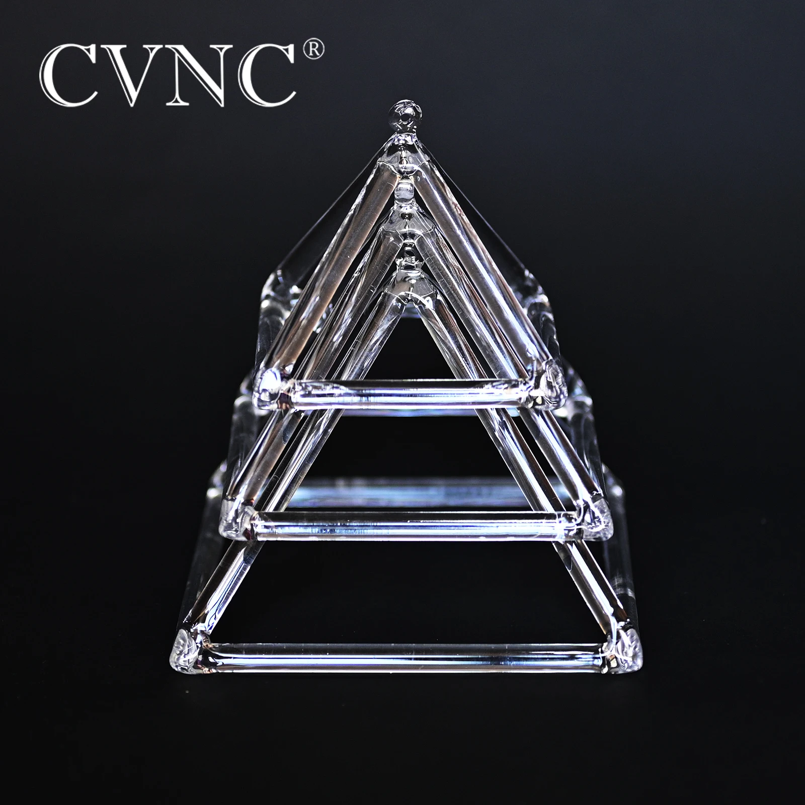 CVNC 3 дюйма для звуковой терапии прозрачный кварцевый Поющий Пирамида