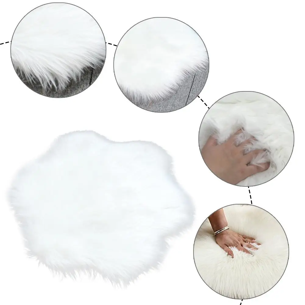 Мягкий плюшевый ковер в форме сливы однотонный коврик домашний модный