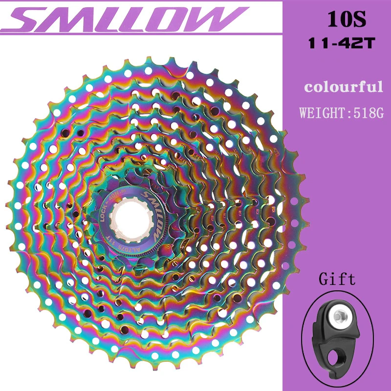 SMLLOW MTB красочные кассета 10 Скорость 11 13 15 18 21 24 28 32 36 42T Хромомолибденовая Сталь