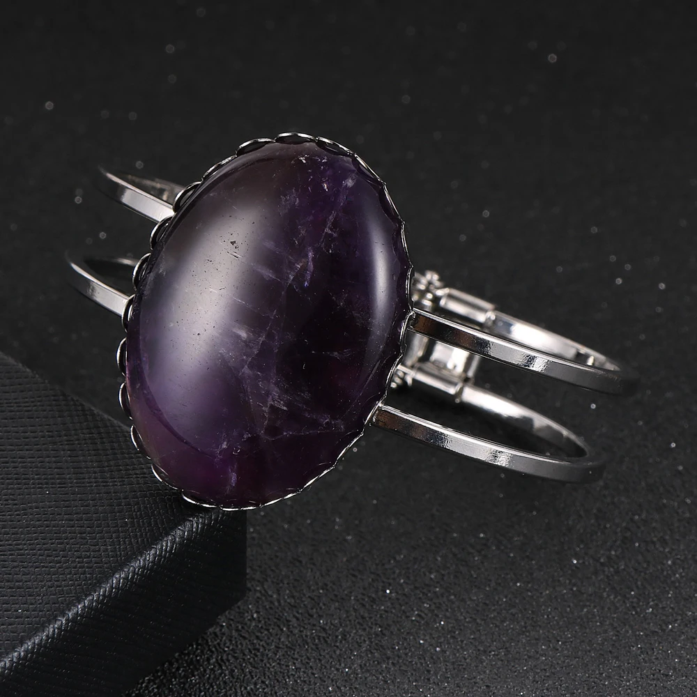 Женский Овальный Бирюзовый Браслет из Лабрадорита голубой оникс Ляпис лазурит