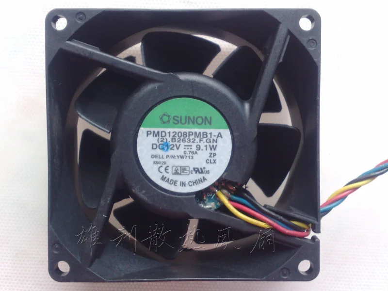 

Новый PMD1208PMB1-A 8038 8 см 12V 9,1 W защиты электродвигателя Вентилятор охлаждения