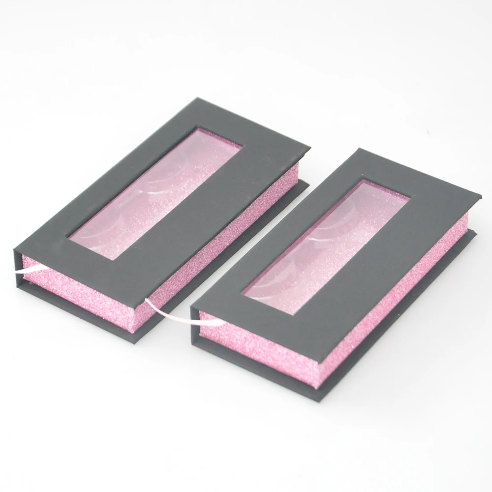 

20pcs/pack Wholesale Eyelash Packaging Box Lash Boxes Package Custom Magnetic Purple 25mm Faux Cils Tray Storage Case Vendors