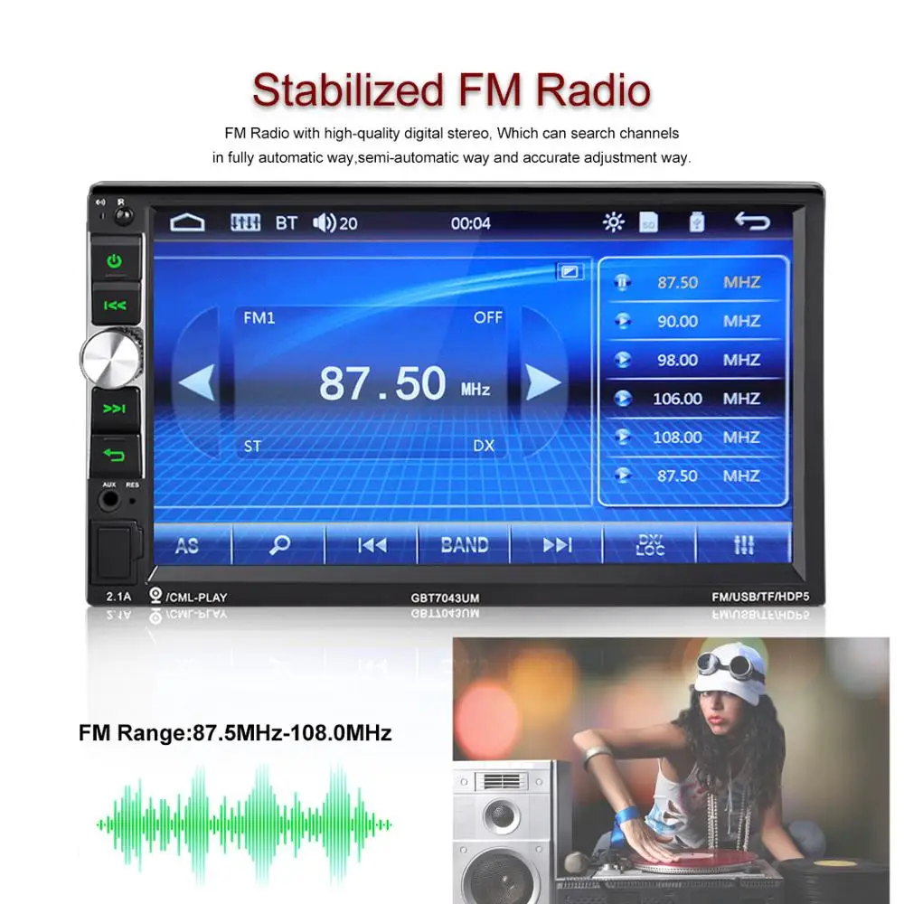 Авторадио 2 din 7 &quotсенсорный экран автомобильный стерео мультимидиа carro mp5 плеер