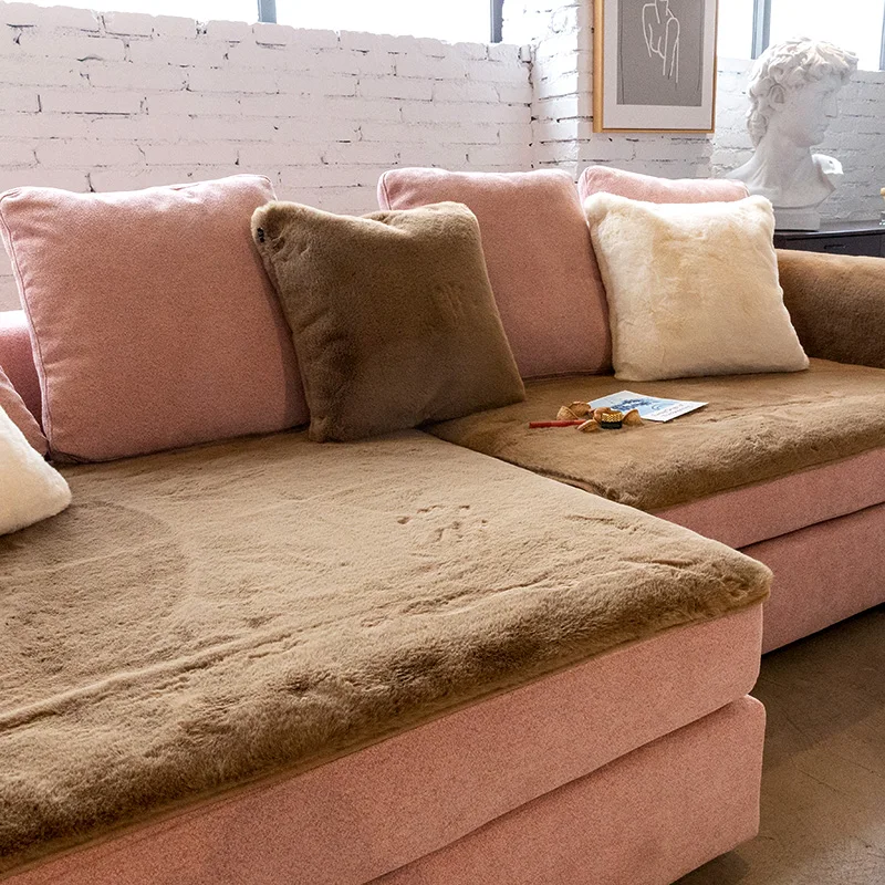 Чехол для дивана из плотной плюшевой ткани нескользящий чехол в европейском