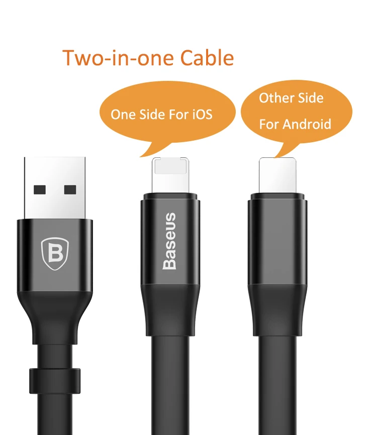 Baseus USB кабель для iPhone X 8 plus samsung XIMI Micro2A Дата зарядный кабель power Bank зарядное устройство USB зарядный провод шнур