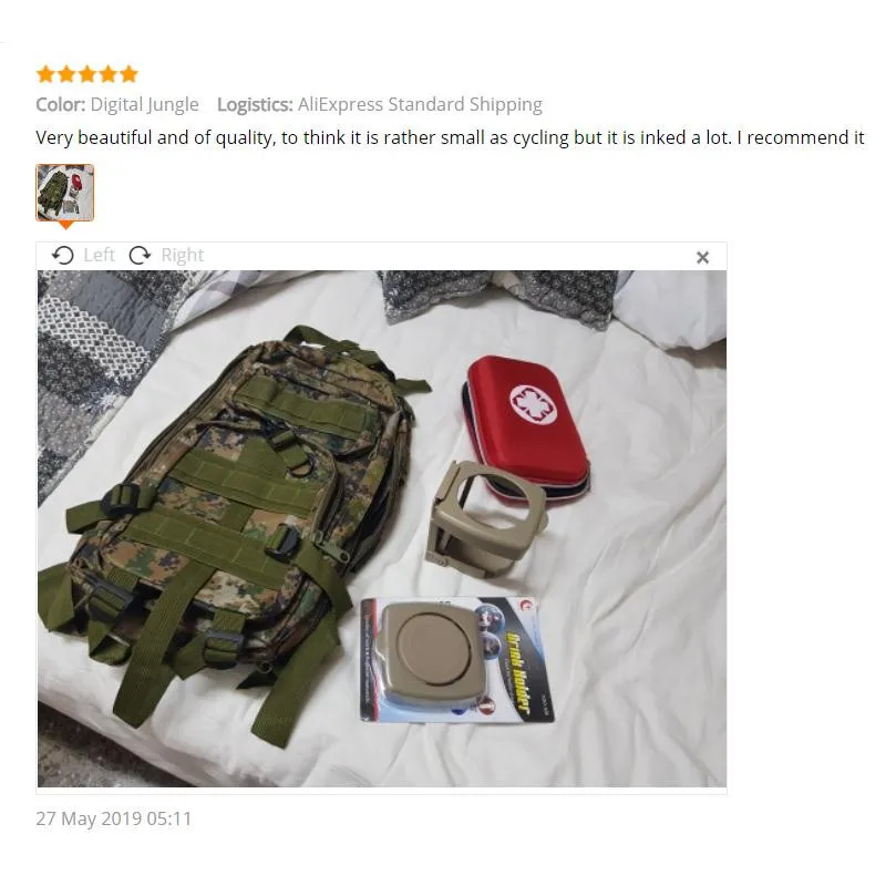 

Military Tactical Assault Backpack Backpack Military Waterproof and Insectproof Bag Outdoor Hiking Camping Hunting Rucksack