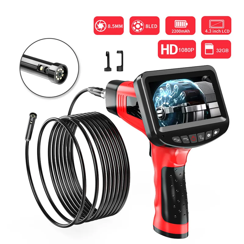 

Handheld Endoscope 1080P 3.9mm 4.3 inch Industrial Inspection Camera with 6 LED IP67 Waterproof Borescope endoscope