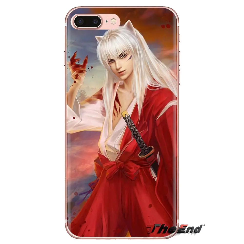 Для iPhone XS Max XR X 4 4s 5 5S 5C SE 6 6S 7 8 Plus samsung Galaxy J1 J3 J5 J7 A3 A5 Аниме часы InuYasha онлайн Мягкая
