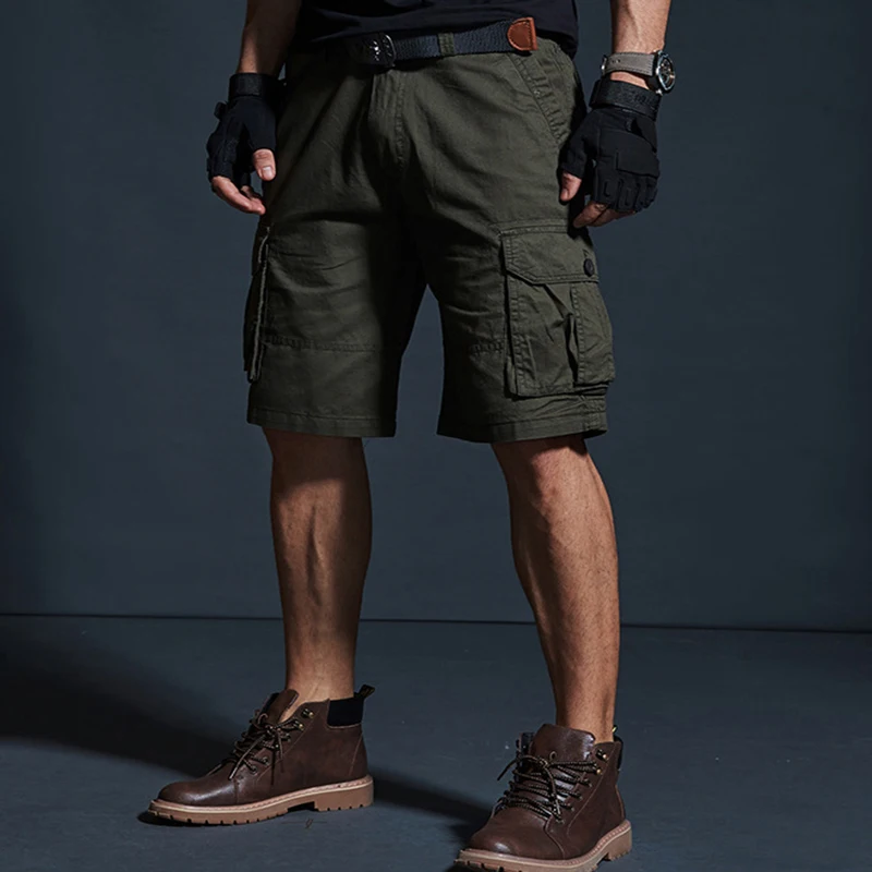 

2021 New Tooling Seven-Point Shorts Men's Summer Casual Five-point Mid-pants Learn Fashion All-match Trend Loose