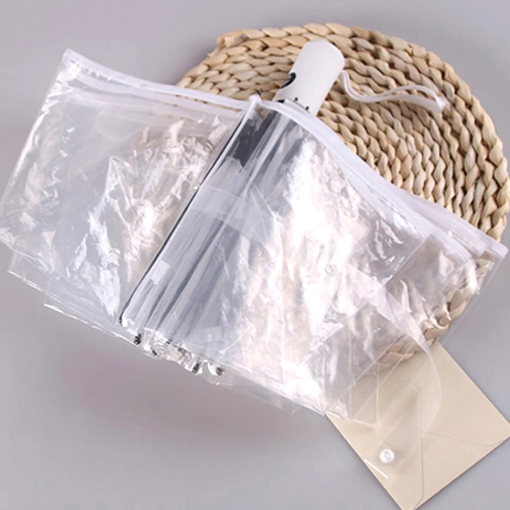 Зонт женский прозрачный автоматический с защитой от ветра компактный