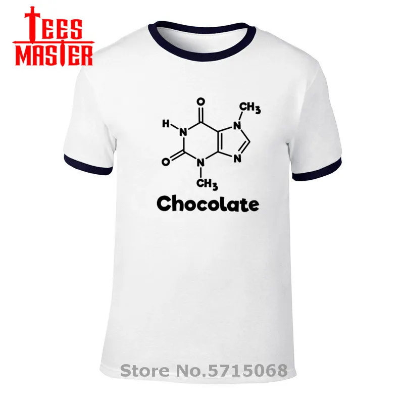 Футболка мужская с коротким рукавом смешная принтом молекул шоколада новая