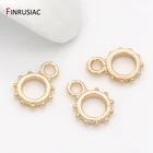 Позолоченные бусины-Подвески 14 к, бусины-разделители для браслетов, ожерелий, ювелирных изделий