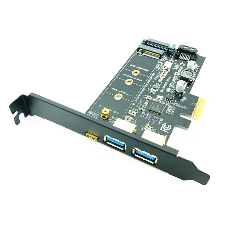 двойной usb3 0 1 порт тип c m 2 адаптер pcie