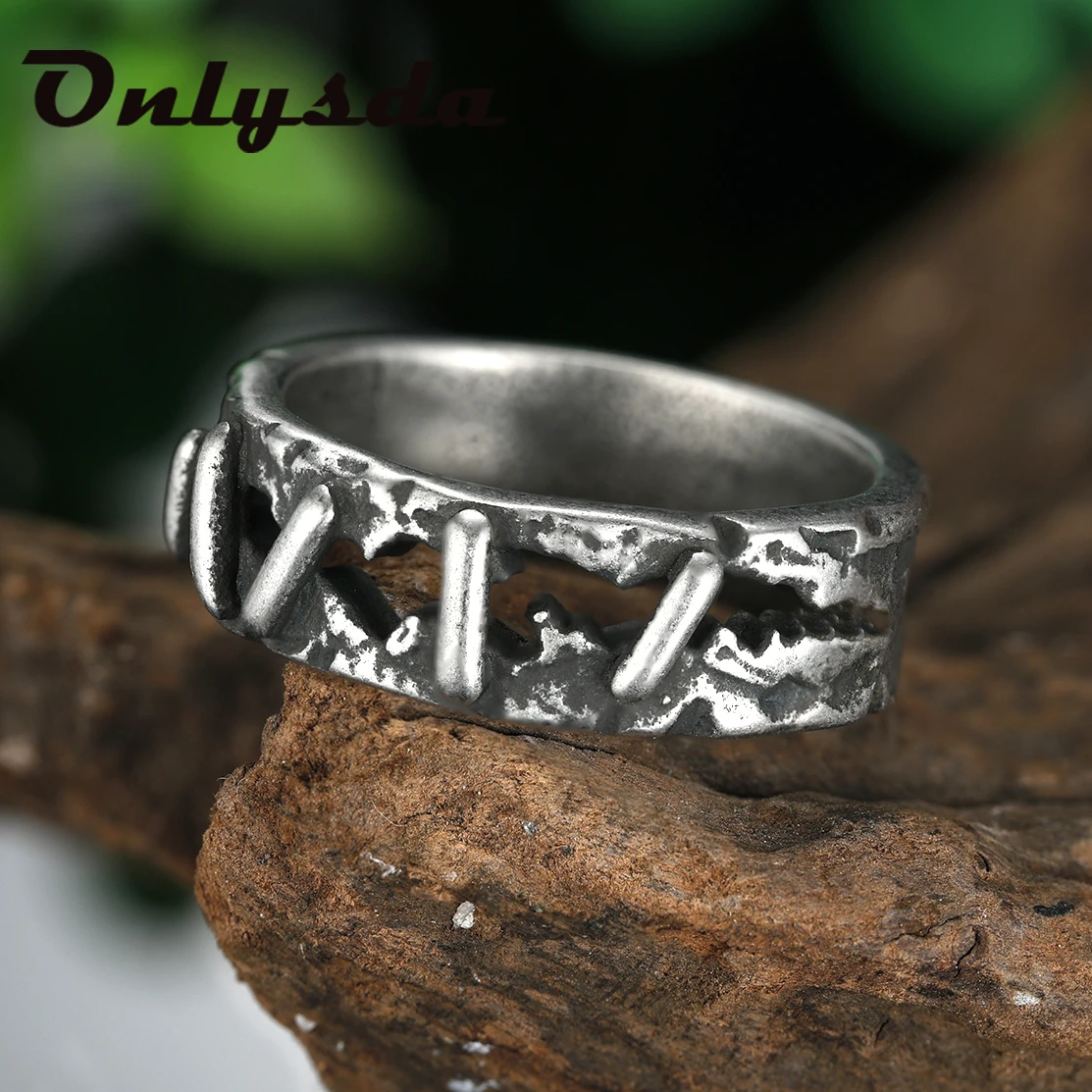 

Korean Style Antique Vintage Stainless Steel Ring Frankenstein Flesh Ring Wedding Rings Men Biker Jewelry Gift anel masculino