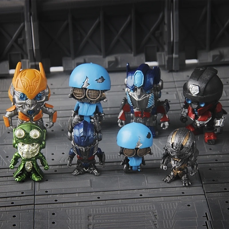 Трансформация Q версия мини статуя Оптимус ручная модель украшения ПВХ экшен