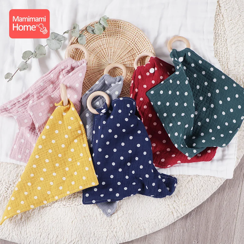 Детские нагрудники-бандана деревянный прорезыватель из бука хлопковый