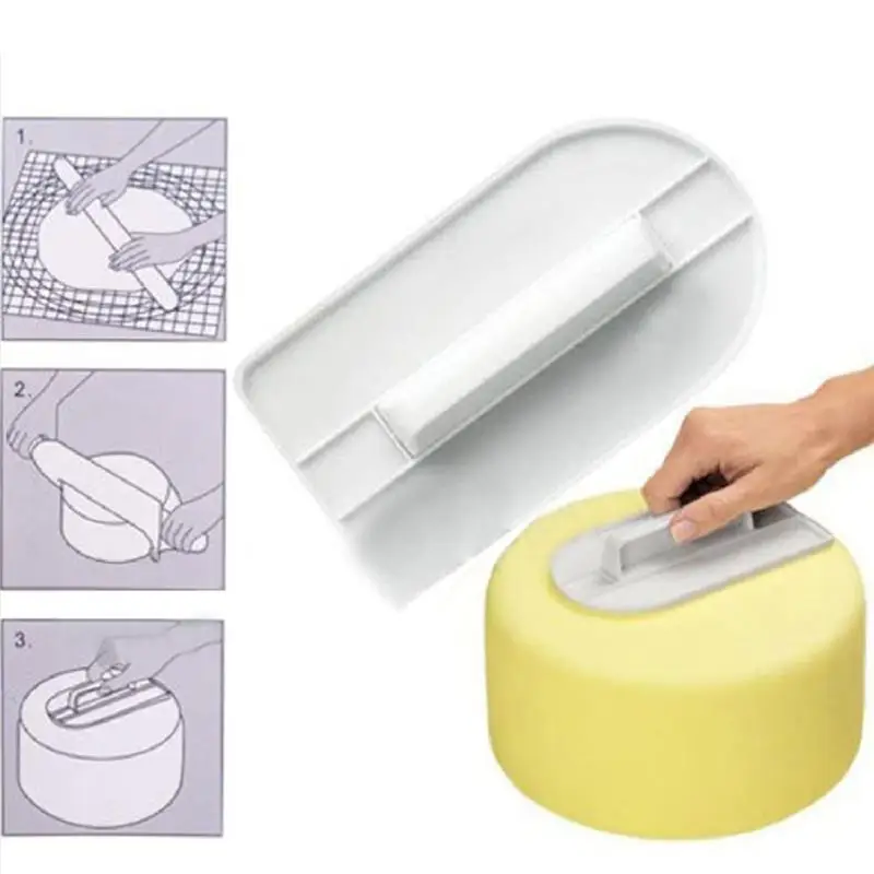

1Pcs DIY Baking Tool Cream Fondant Cake Screed Cake Surface Cream Smoothing Tool Smoother Mould LXX
