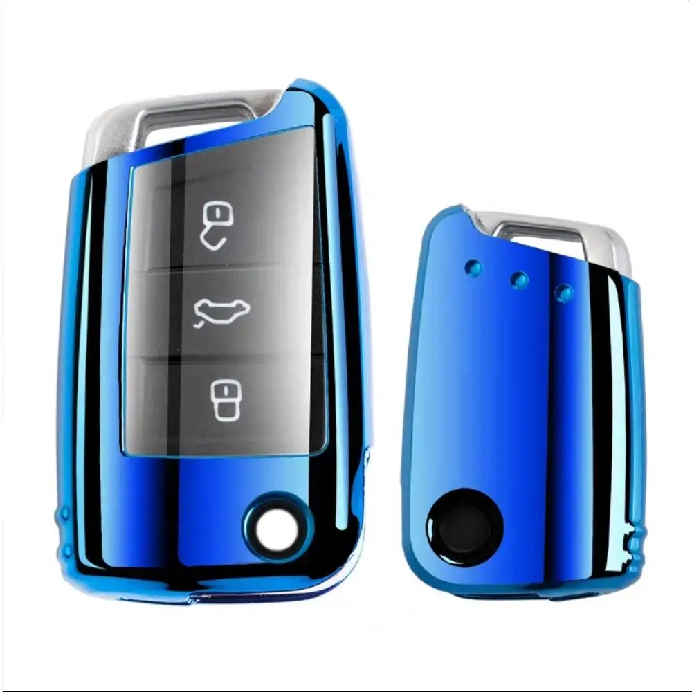ТПУ чехол для автомобильного ключа с дистанционным управлением Volkswagen Golf 7 Mk7 Skoda