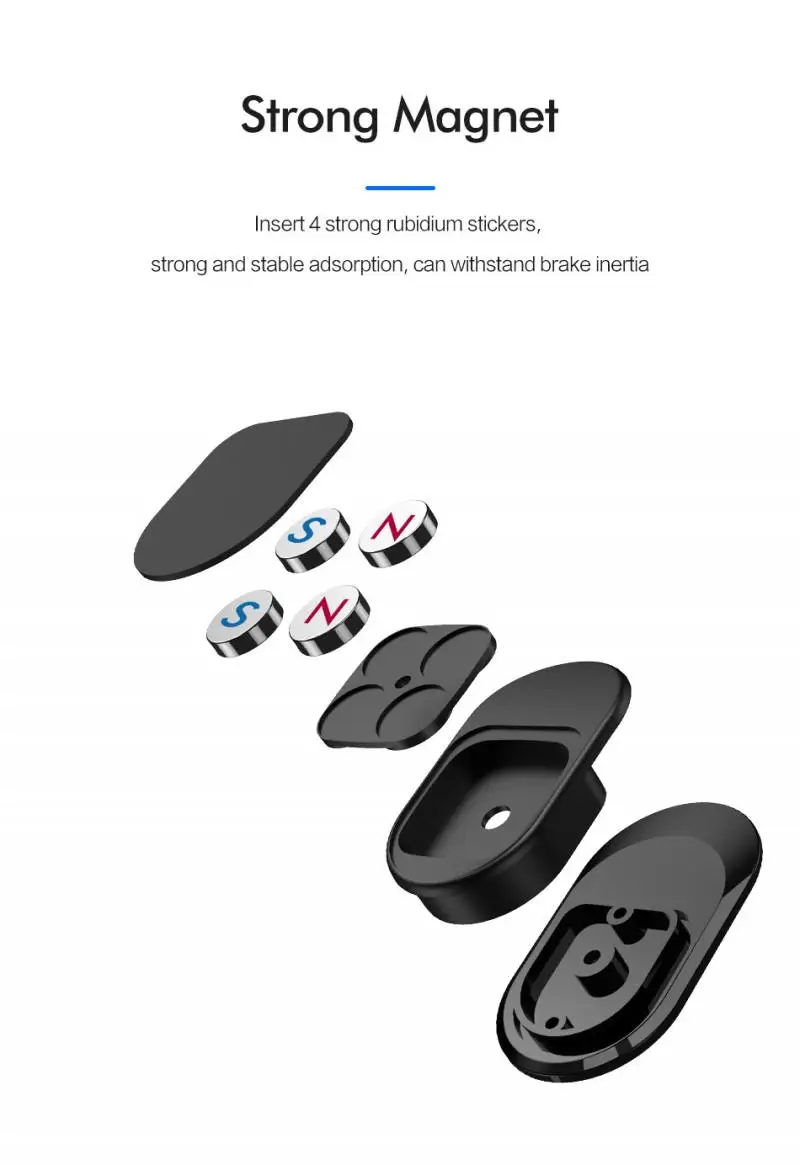 

5pcs/2/1pcs Three-piece Hook Magnetic Phone Holder Multifunctional Three-in-one Car Back Seat Bedside Wardrobe Hook Bracket