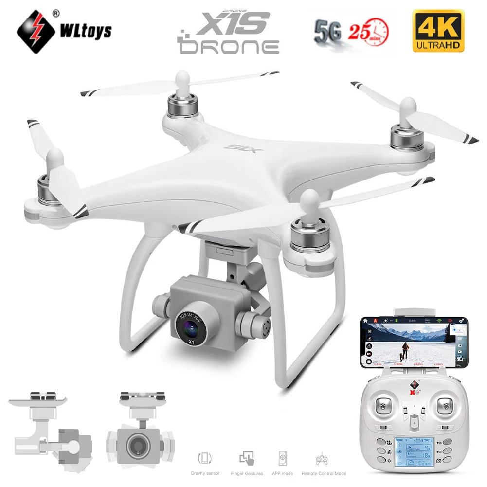 Квадрокоптер Wltoys XK X1S с HD-камерой 4K, 2-осевой самостабилизирующийся карданный, с Wi-Fi, FPV, GPS, Brushsss, VS Дрон Wltoys X1