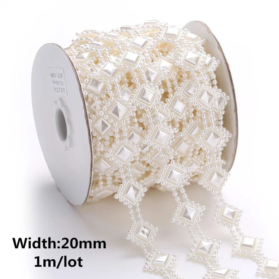 Бусины из АБС пластика с имитацией жемчуга обвязка на цепочке для шитья сделай