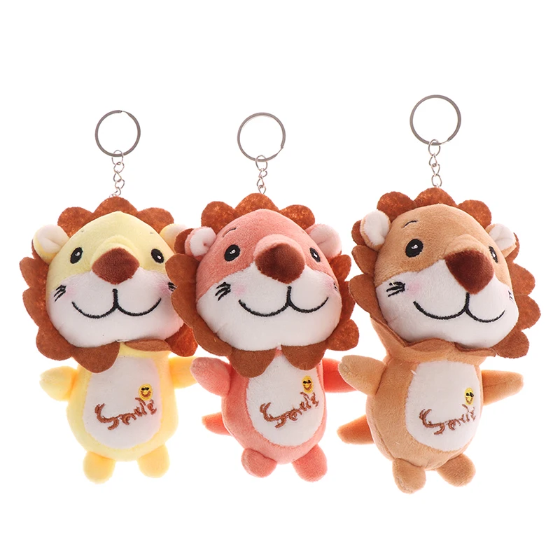 

New Lovely 12CM Lion Stuffed Plush ToyPendant Gift Keychain Plush Toy Doll