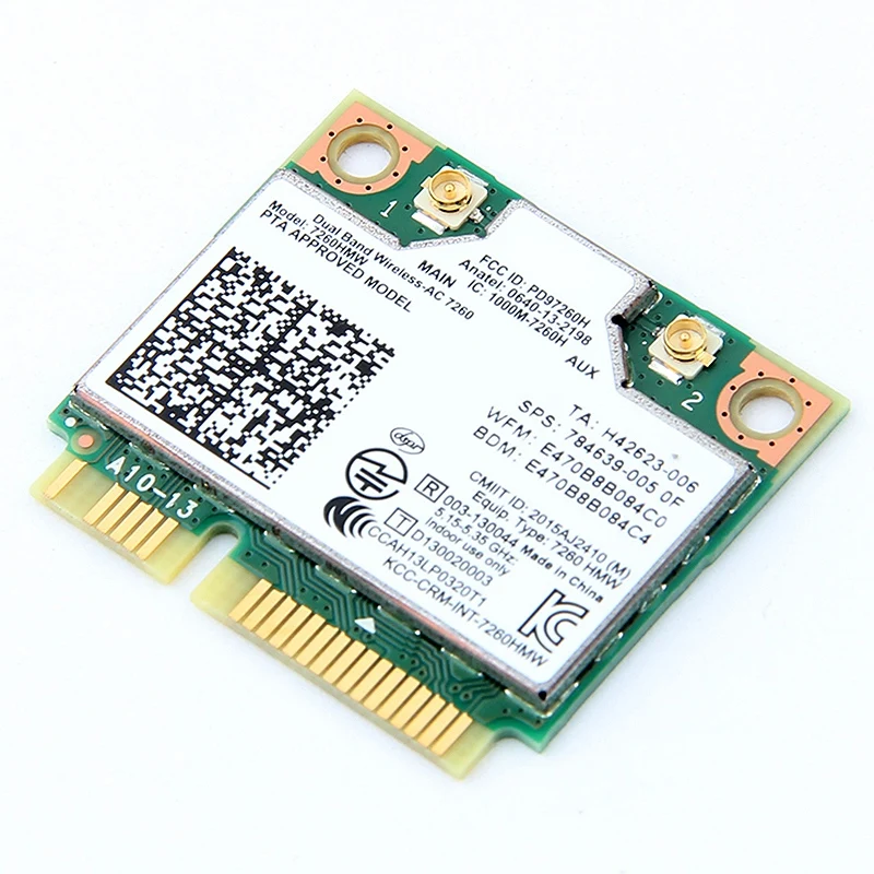 Fenvi WiFi адаптер Двухдиапазонная беспроводная Wifi карта для 7260AC 7260HMW Половина мини PCI