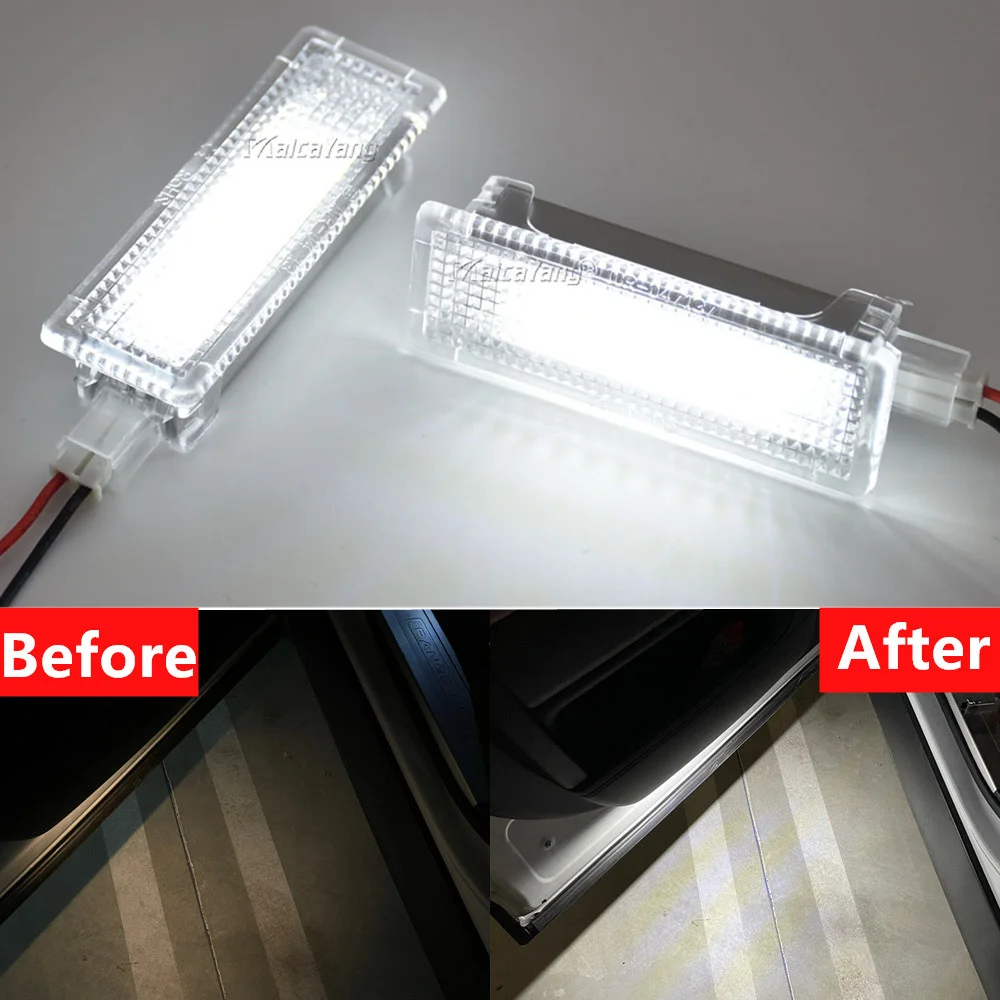 Подходит для Land Rover LR2 LR3 LR4 Range Sport Evoque Discovery 4 Freelander 2 SMD белый светодиодный дверной