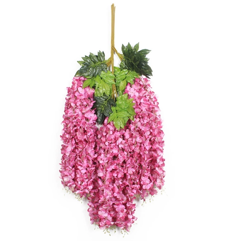 

12Pack Artificial Wisteria Hanging Garland Flowers Arts Ceremony Home Wedding