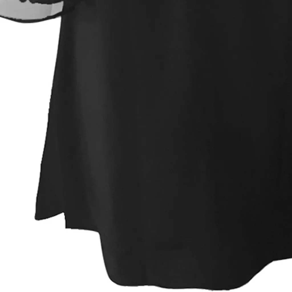 

Women Dress Elegant Point O-neck Lace Hollow Out Long Sleeve Black Loose Casual Plus Size 5XL Female Ladies Summer Dress