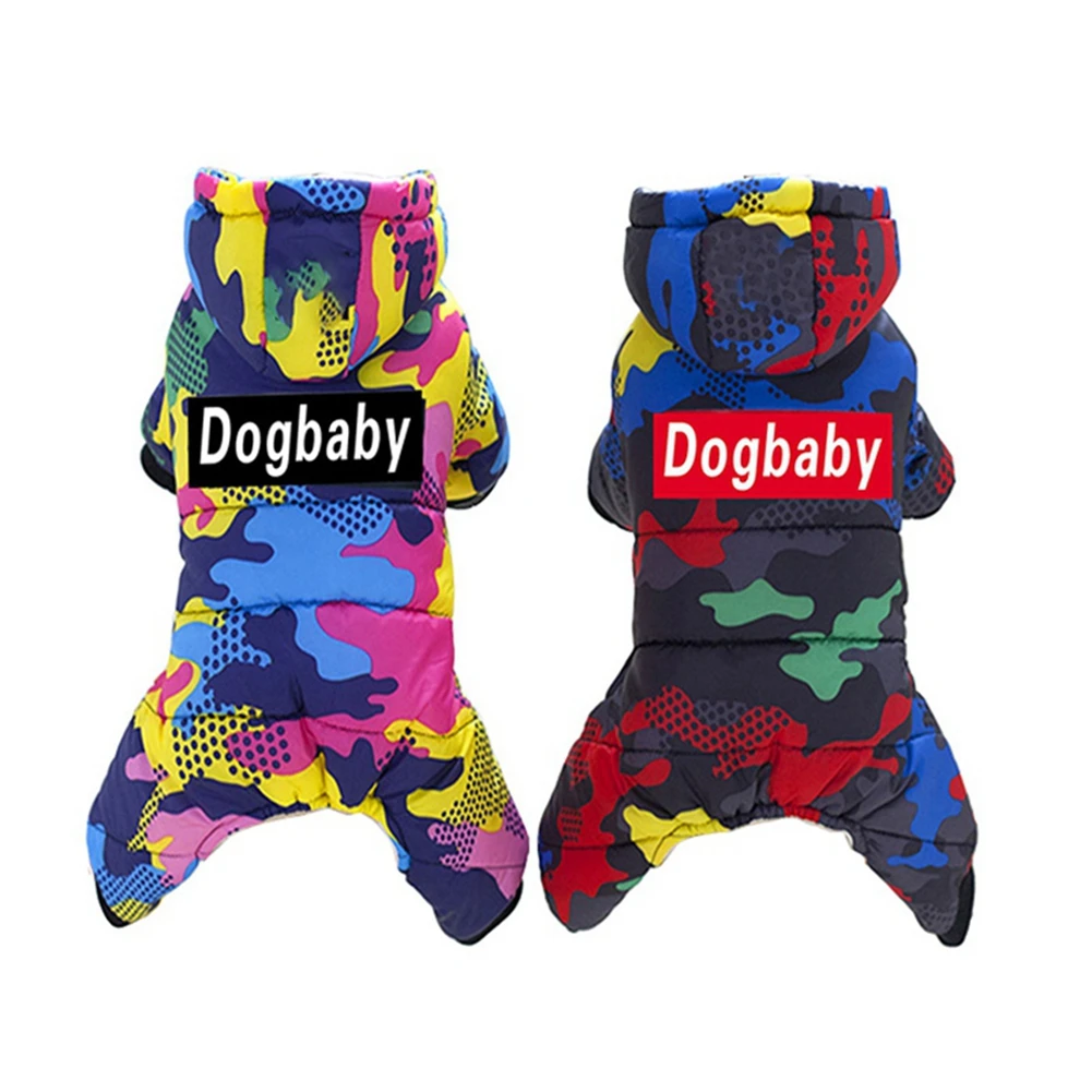 

Warm Winter Dog Hooded Jumpsuit with Soft Cozy Lining Clothes Waterproof Dog Jacket Coat for Small Medium Dogs Yorkies Outfit